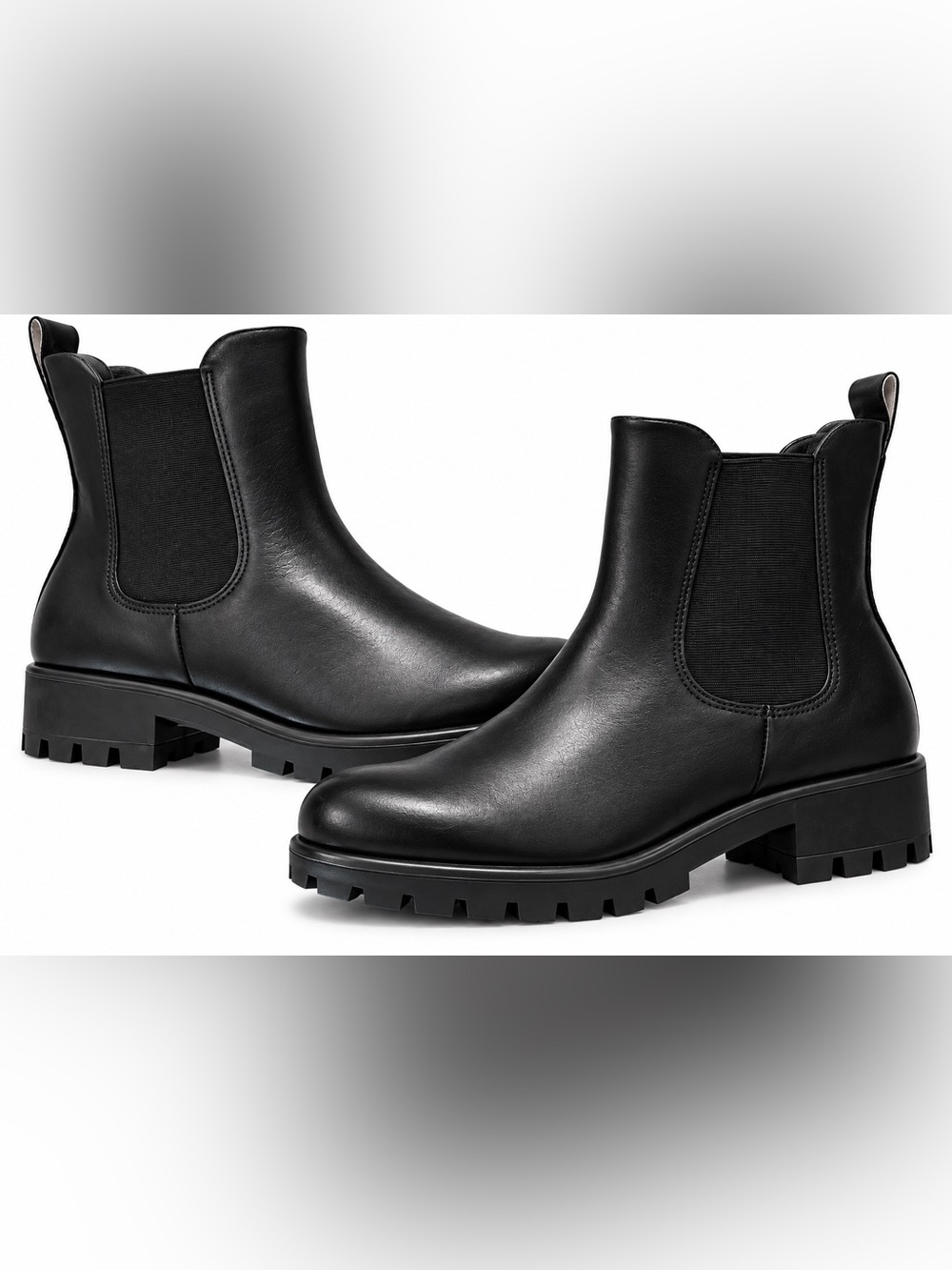 ECCO MODTRAY Women’s Chelsea Boots Black Leather Lug Sole US 9-9.5 EU 40 NEW